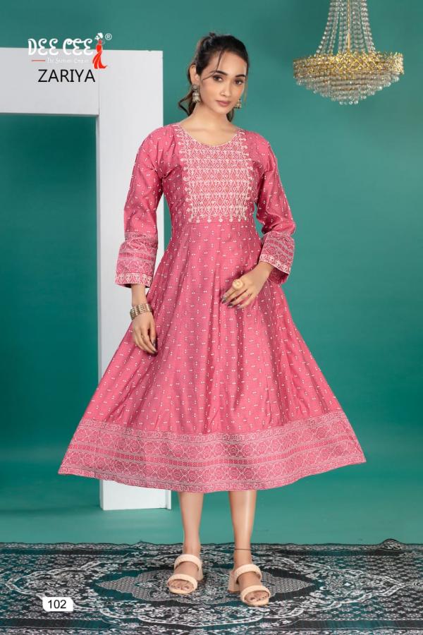 Deecee Zariya Embroidered Anarkali Styled Kurtis Collection